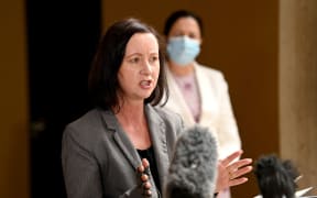 Queensland Minister for Health Yvette D'Ath speaks at Parliament House