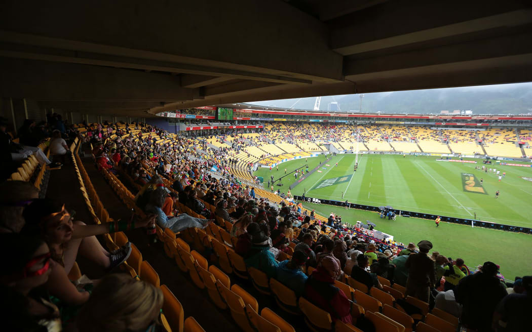 Sevens fans at Westpac Stadium.