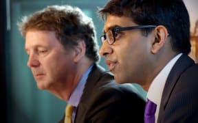 Asia Pacific Group co-chair, and deputy secretary of policy from the Ministry of Justice Rajesh Chhana (right) and Asia Pacific Group executive secretary Gordon Hook.