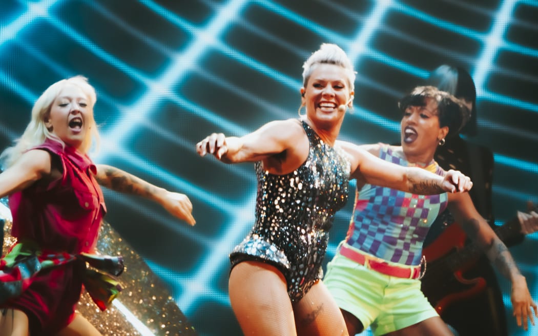 Pink performs at Auckland's Mt Eden stadium, Friday 8 March 2024.