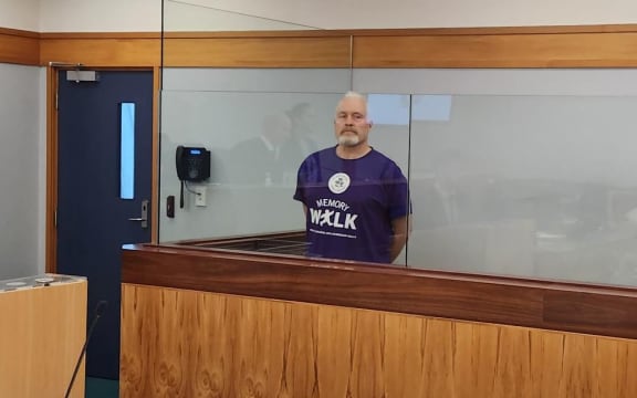 Barry Young, 56, in Wellington District Court on Monday morning.