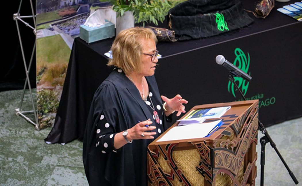 Pearl at one of the many Māori pre-Graduation ceremonies she has attended.