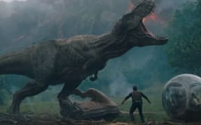 Should t-rex run from the exploding volcano? Nah, I’ll get into a fight then pose dramatically
