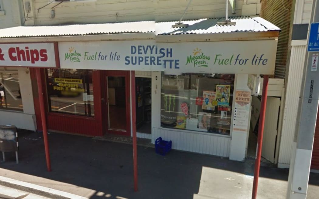 Police are looking for a man after an armed robbery at this Wellington dairy.