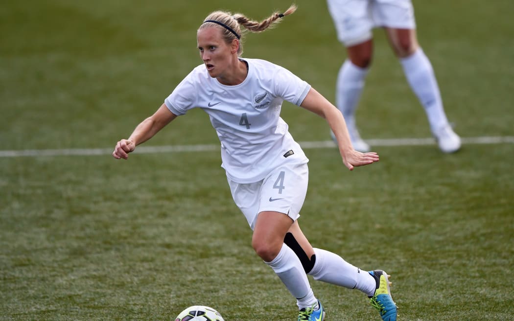 Katie Hoyle. Womens Football. New Zealand Football Ferns v Australia Westfield Matildas. Auckland, New Zealand. Thursday 12 February 2015.