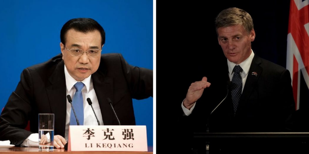 Chinese Premier Li Keqiang  & Prime Minister Bill English