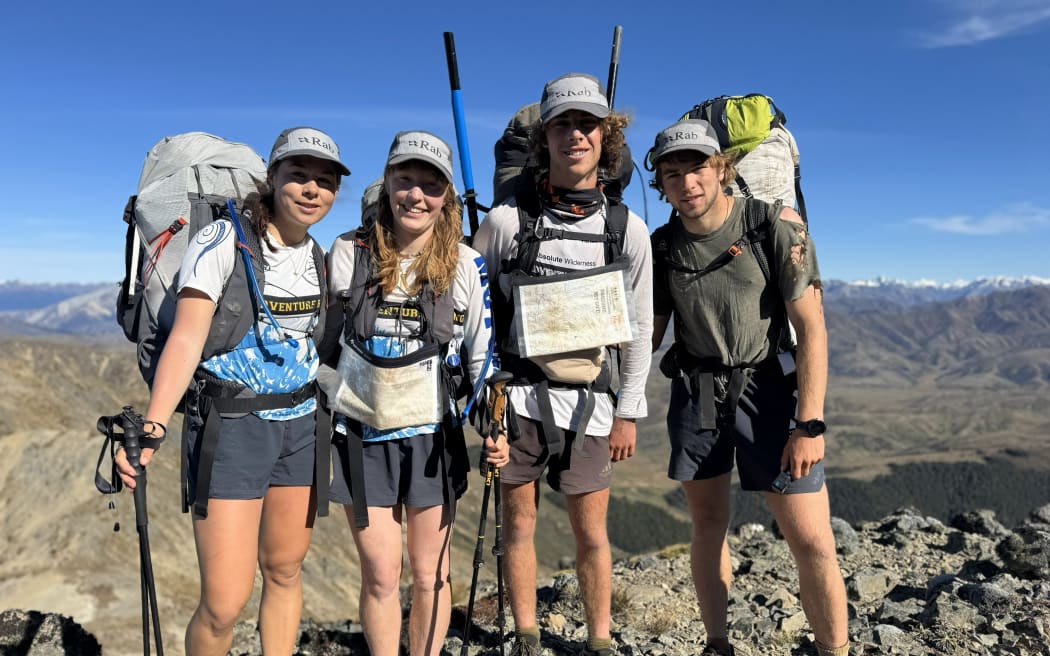 (from left) Tide Fa'avae, Nika Rayward, Leo Easton and Louie Burger are among the youngest competitors in Godzone Chapter 12.