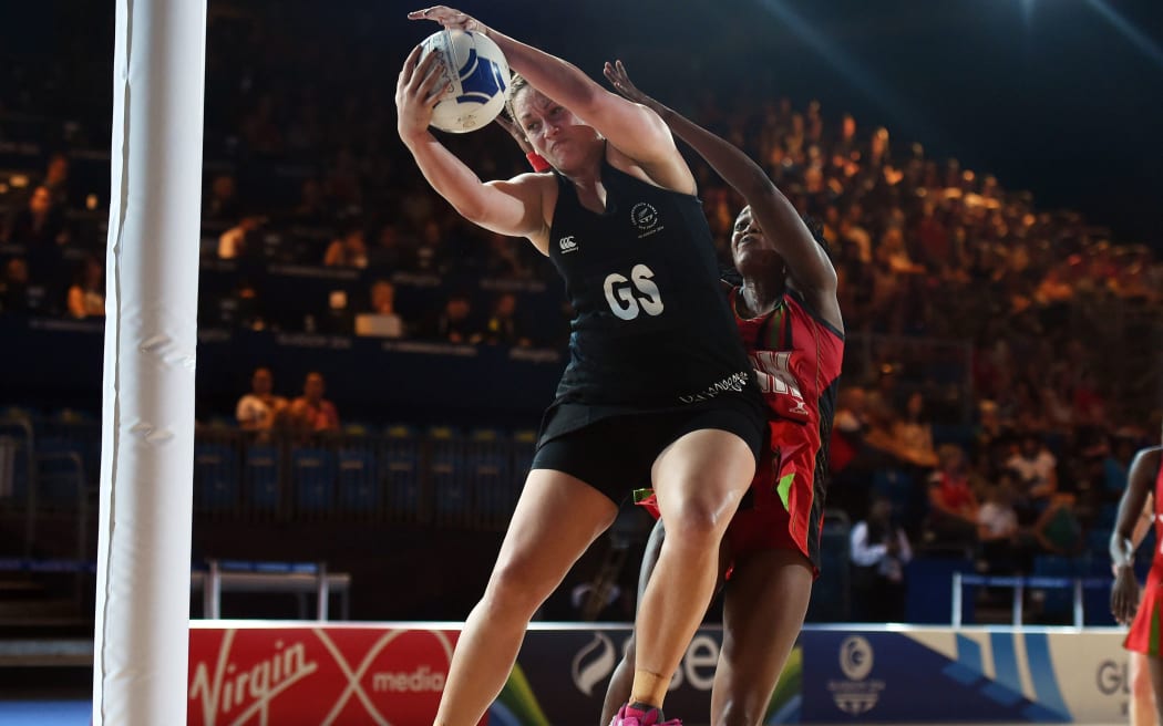 Catherine Latu of the Silver Ferns during a Netball Preliminary Group A match against Malawi. Glasgow Commonwealth Games. Scottish Exhibition Conference Centre, Glasgow, Scotland. Friday 25 July 2014.