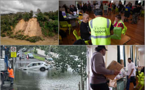 Composite of flooding images