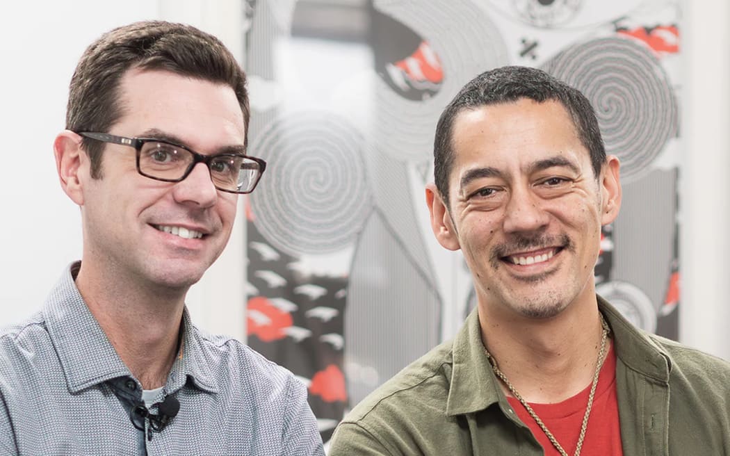 Dr Johnson Witehira and James Prier of the toy company Paku NZ