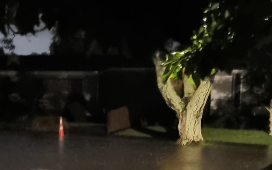 Flooding on Clifton Place in Riverdale, Gisborne.
