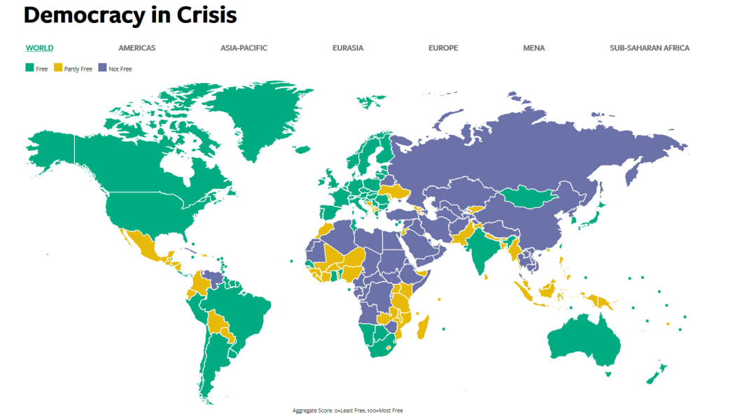 Civil liberties world map