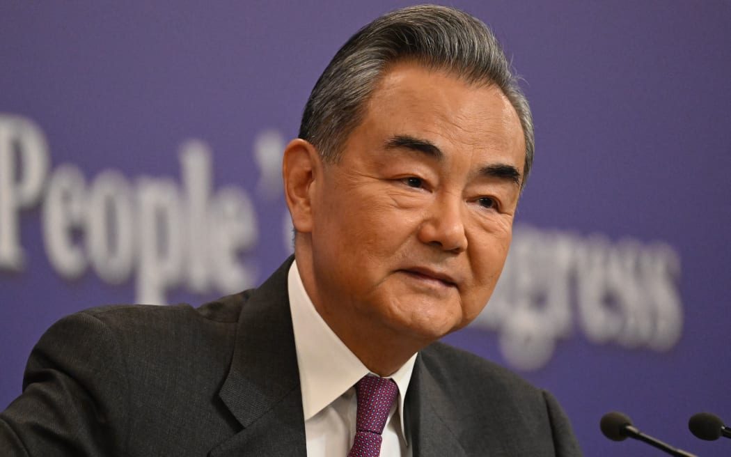 China's Foreign Minister Wang Yi attends a press conference for the Second Session of the 14th National People’s Congress (NPC) in Beijing on March 7, 2024.
