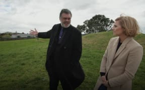 Rahui Papa & Mihingarangi Forbes visit the battle site at Rangiriri