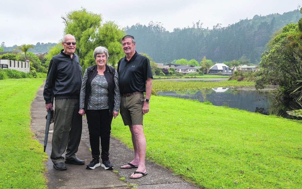 Sullivan Lake residents Brian Corbett and Susan and Steven Barton are concerned about the wellbeing of the lake environment.