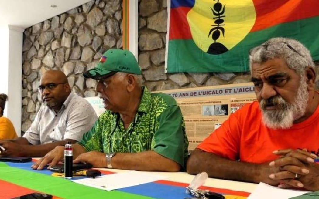 FLNKS political bureau holds press conference in Nouméa on Friday 15 November 2024 – PHOTO LNC