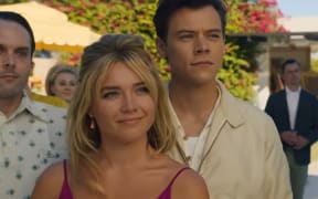 Florence Pugh and Harry Styles in the 2022 film Don't Worry Darling
