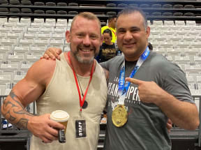 Vahid Unesi and Steve Oliver, with whom Vahid trained in MMA.