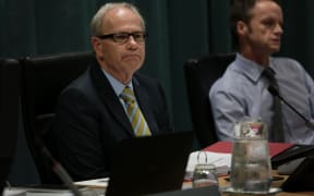 Auckland City Council meeting. Mayor Len Brown