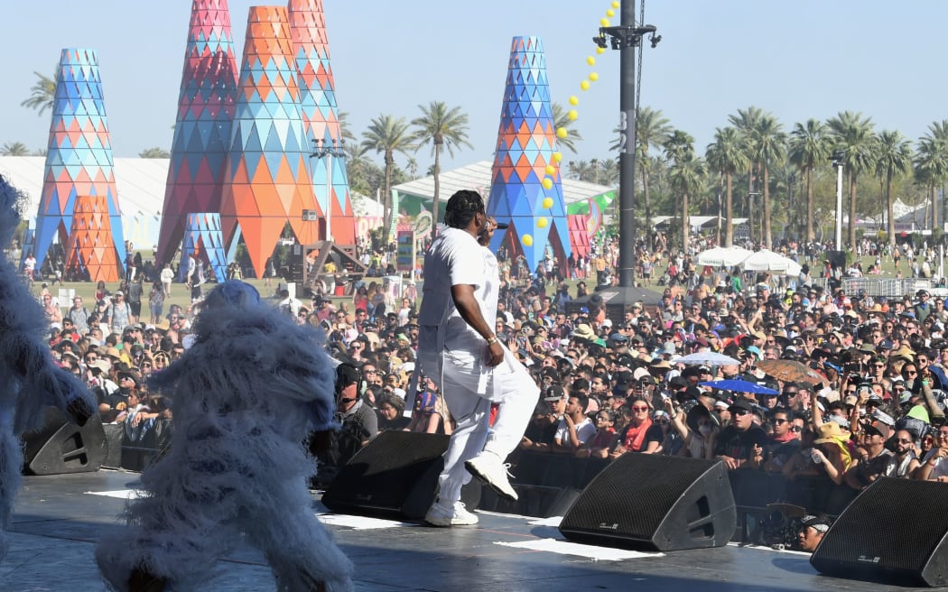Pusha T performs at Coachella Stage during the 2019 Coachella Valley Music And Arts Festival on April 21, 2019 in Indio, California.