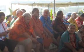 Village matais attending a bestowal ceremony