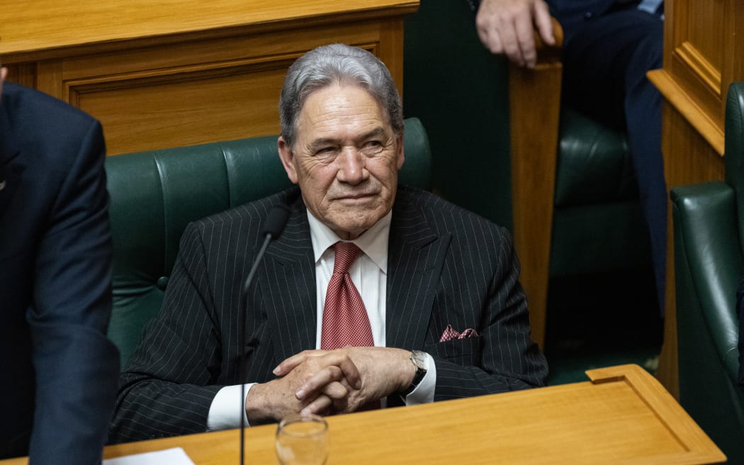 Winston Peters during the first debate of the 54th Parliament.