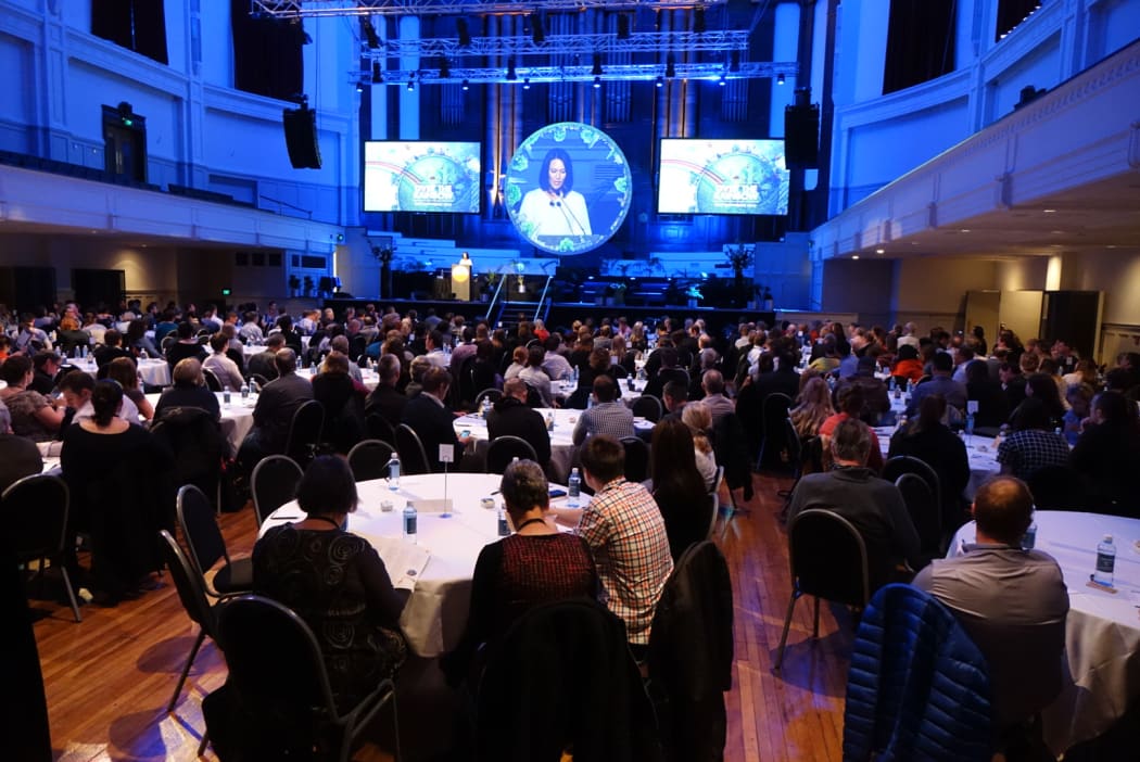 Sir Geoffrey Palmer (not pictured) was among speakers at the New Zealand Planning Institute conference at the Dunedin Town Hall on 13 April 2016.