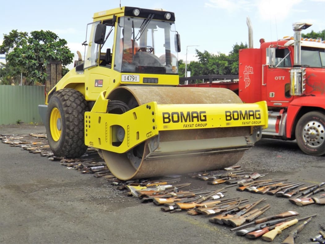 Illegal firearms are destroyed by Samoa Police