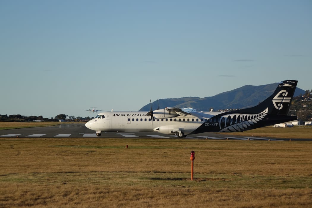 An ATR72 aircraft similar to the one that had a landing gear failure, about to depart from Nelson.