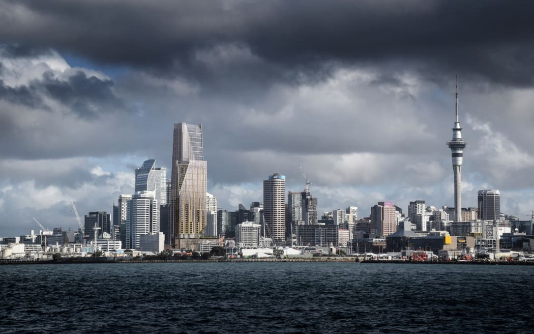 An artist's impression of the new building proposed on the site of the Auckland Downtown Carpark.