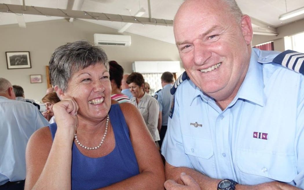Sergeant Karl Parfitt of the Nelson Police, and his wife Marg Parfitt at the police awards ceremony in Nelson.