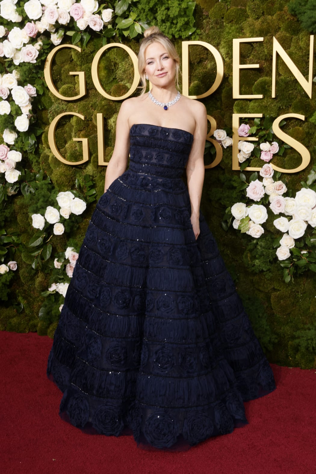 US actress Kate Hudson arrives for the 82nd annual Golden Globe Awards at the Beverly Hilton hotel in Beverly Hills, California, on January 5, 2025.