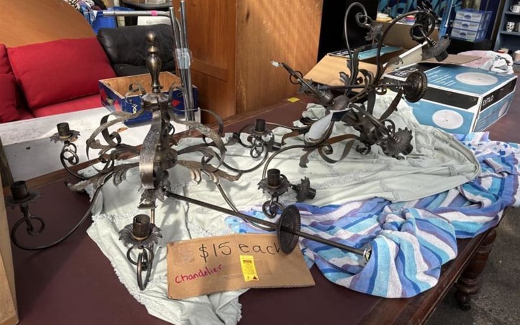 Chandeliers from the Wellington Town Hall.