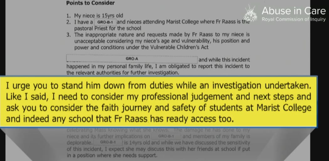 Ms CU urged the Church to stand Sateki Raass down from duties while an investigation was undertaken.