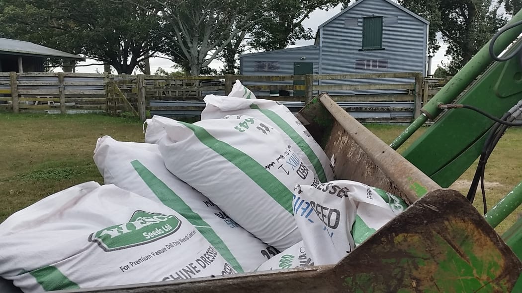 Grass seed ready to be sown