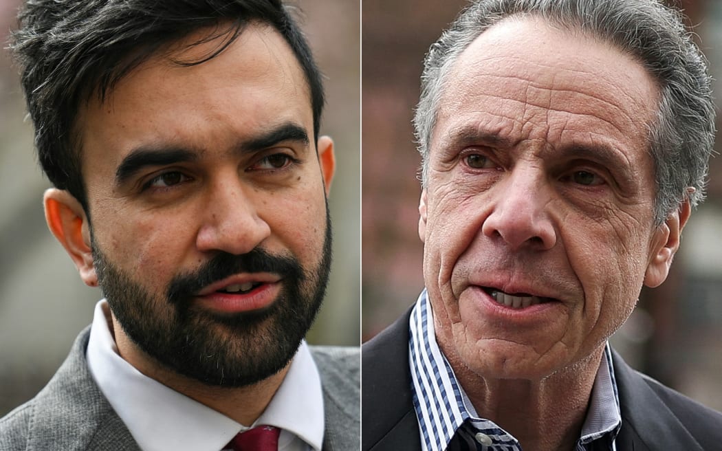 New York City mayoral candidate Zohran Mamdani (left) and Andrew Cuomo.