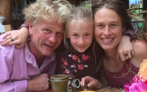 Colin Minney, Corinna Alex and Corinna's daughter Kiva.