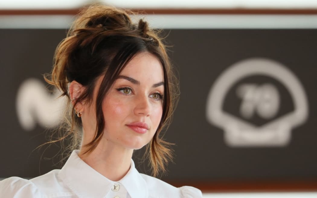 Ana de Armas poses for “Blonde" photocall during 70th San Sebastian International Film Festival on September 24, 2022 in San Sebastian, Spain. (Photo by FPA / Full Picture Agency / Full Picture Agency via AFP)