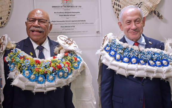 Fijian Prime Minister Sitiveni Rabuka and Israel’s Prime Minister Benjamin Netanyahu officially inaugurated Fiji’s resident embassy in Jerusalem. 17 September 2025