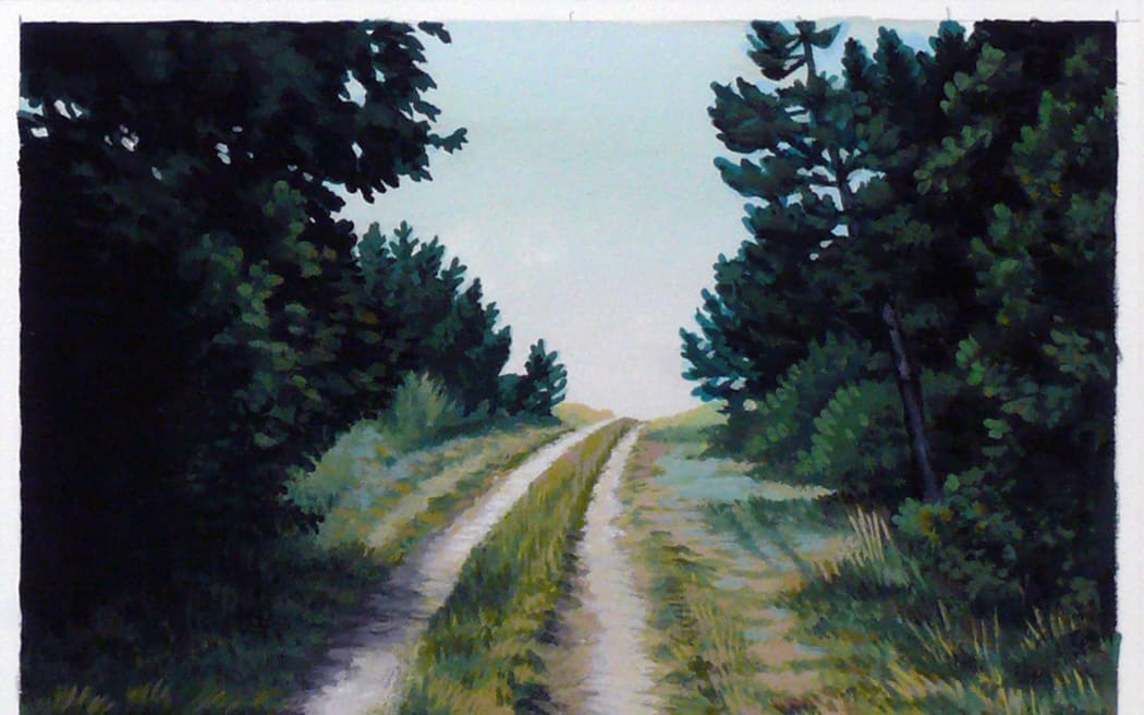 Country Road, gouache on paper, 2014