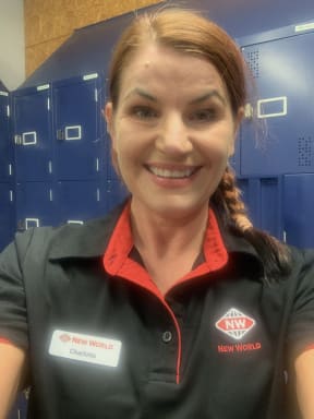 Charlotte Ward, who owns the Silk Skin Spa beauty salon, is also working at New World to be able to pay her staff during the lockdown.