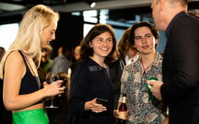 Green Party's Chlöe Swarbrick at their election party in Auckland.