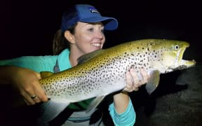 Libby O'Brien with a big catch