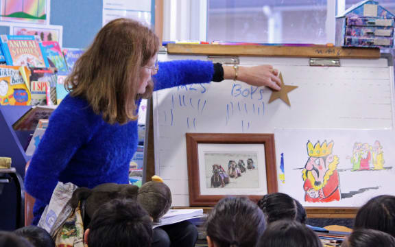 A religious instruction class, provided by a member of the Churches Education Commission