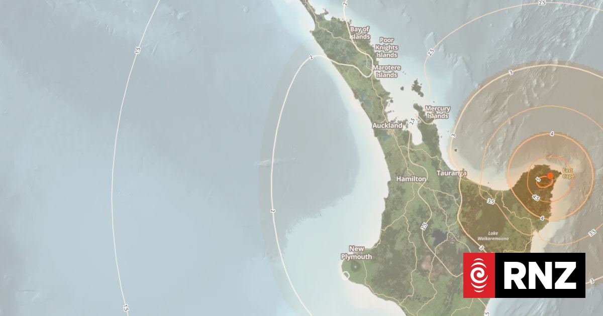 Te Araroa shaken by strong magnitude 5.7 earthquake