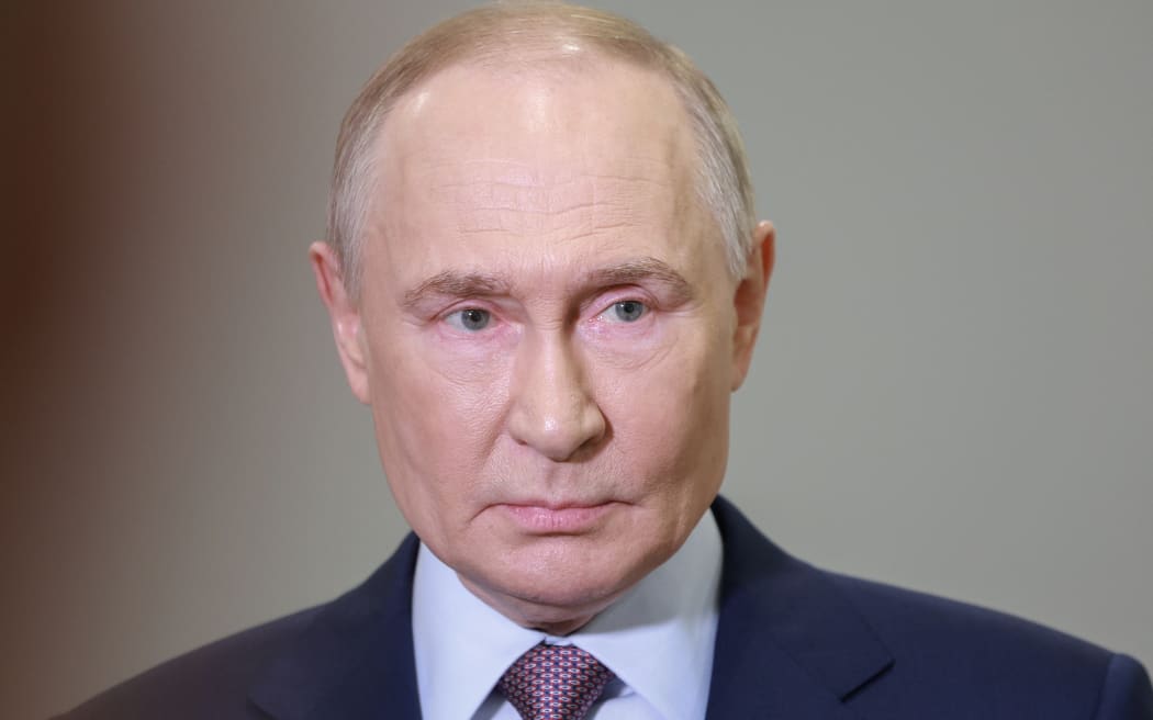 Russia's President Vladimir Putin meets with the media in Moscow on 23 October, 2025.
