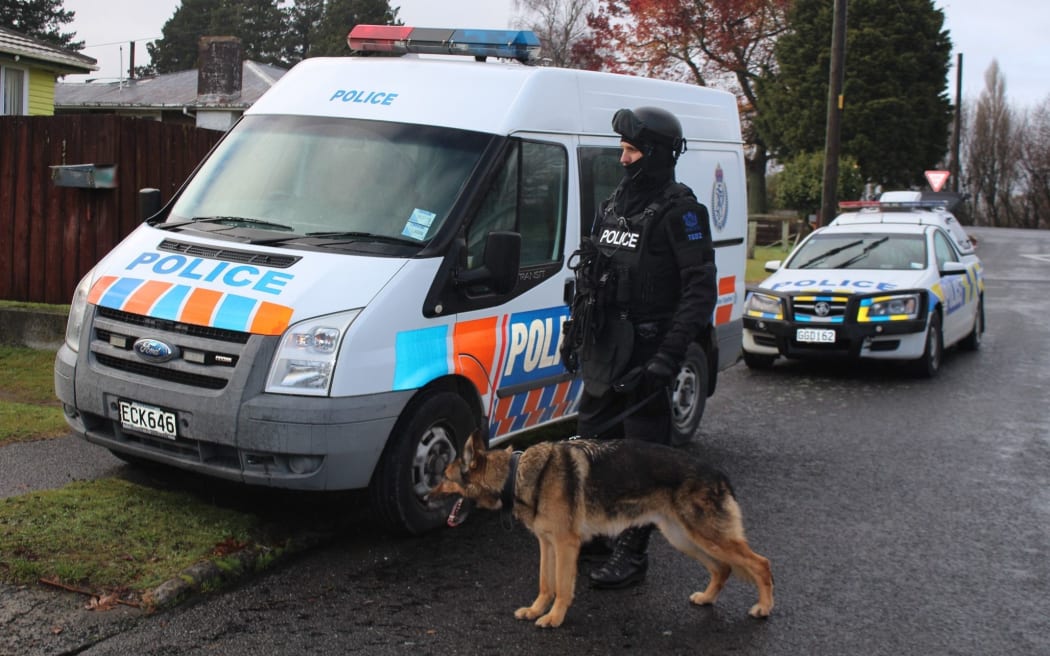 Police said about 80 staff were involved in today's operation which included Bay of Plenty and Waikato Armed Offenders Squads and a specialist search dog from Wellington.