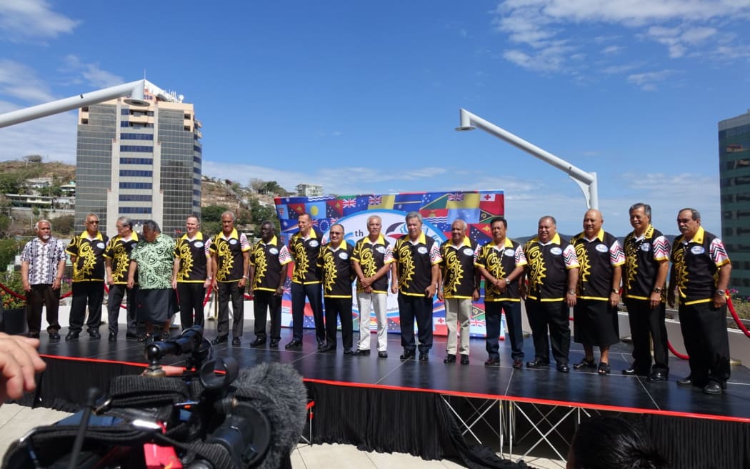 The leaders of the 2015 Pacific Islands Forum meeting in Papua New Guinea