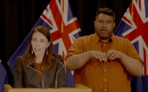 Jacinda Ardern at post-Cabinet media conference on 16/3/20.