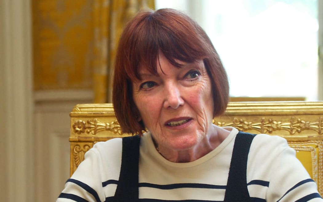 British stylist Mary Quant pictured in June 2004 during an interview in Paris.